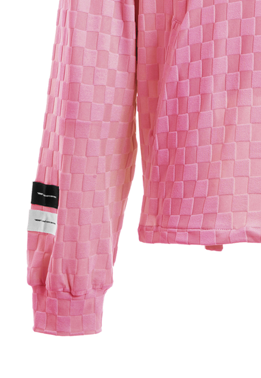 Chaqueta de media cremallera con textura de cuadros | MWM
