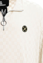 Chaqueta de media cremallera con textura de cuadros | MWM