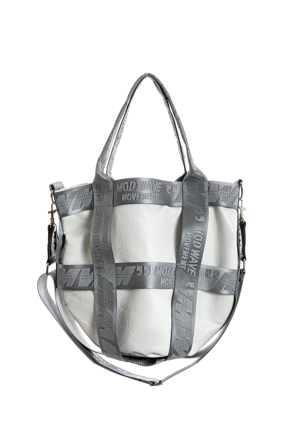 MWM FAUX LEATHER TOTE BAG