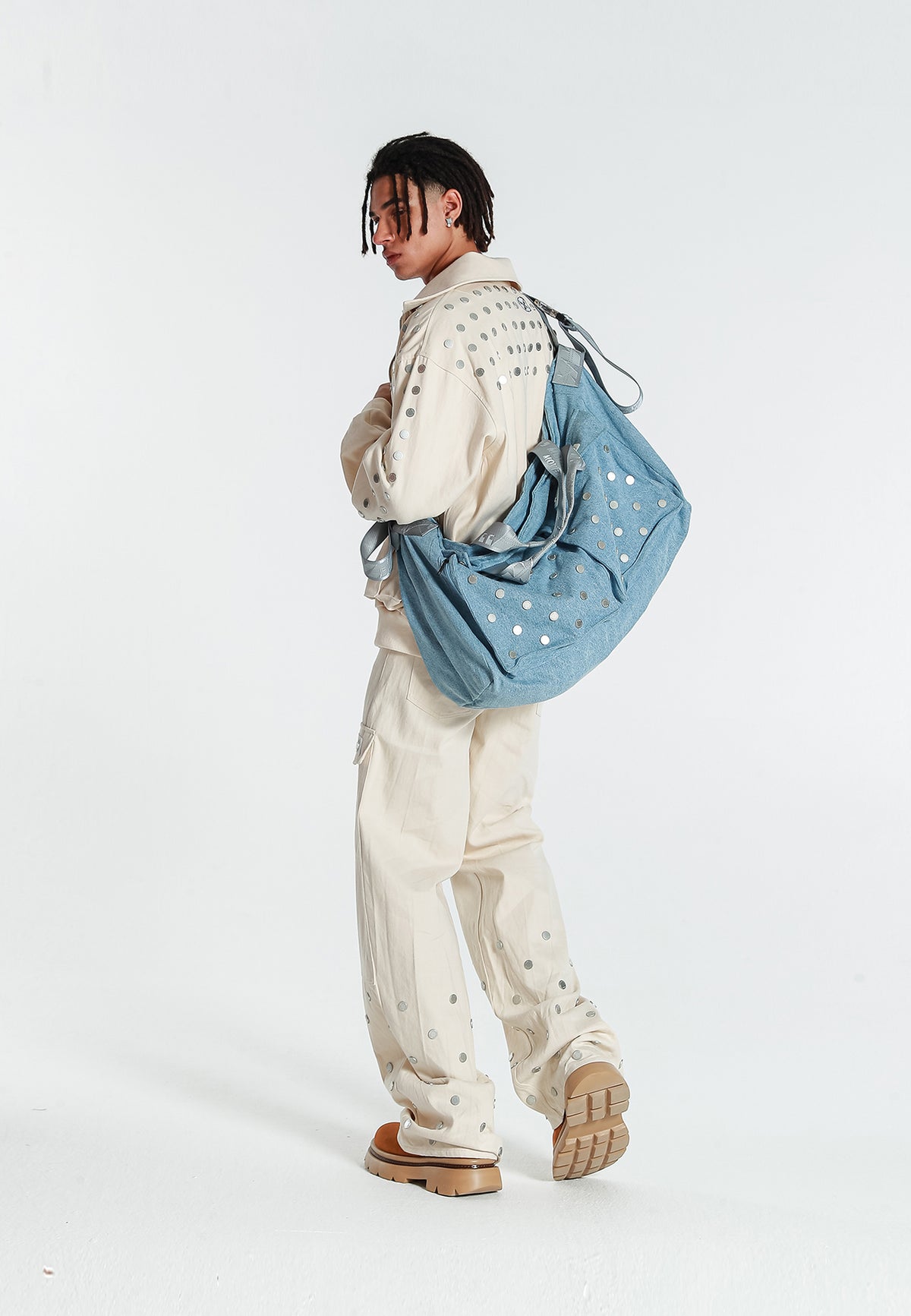 MWM DENIM BAG WITH METAL BUTTONS