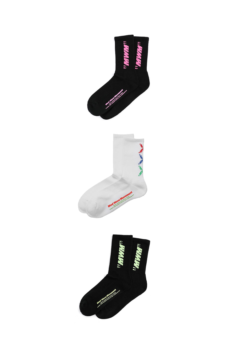 Pack de calcetines con logo neón | MWM