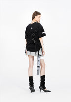 Camiseta con cordones en cruz | MWM
