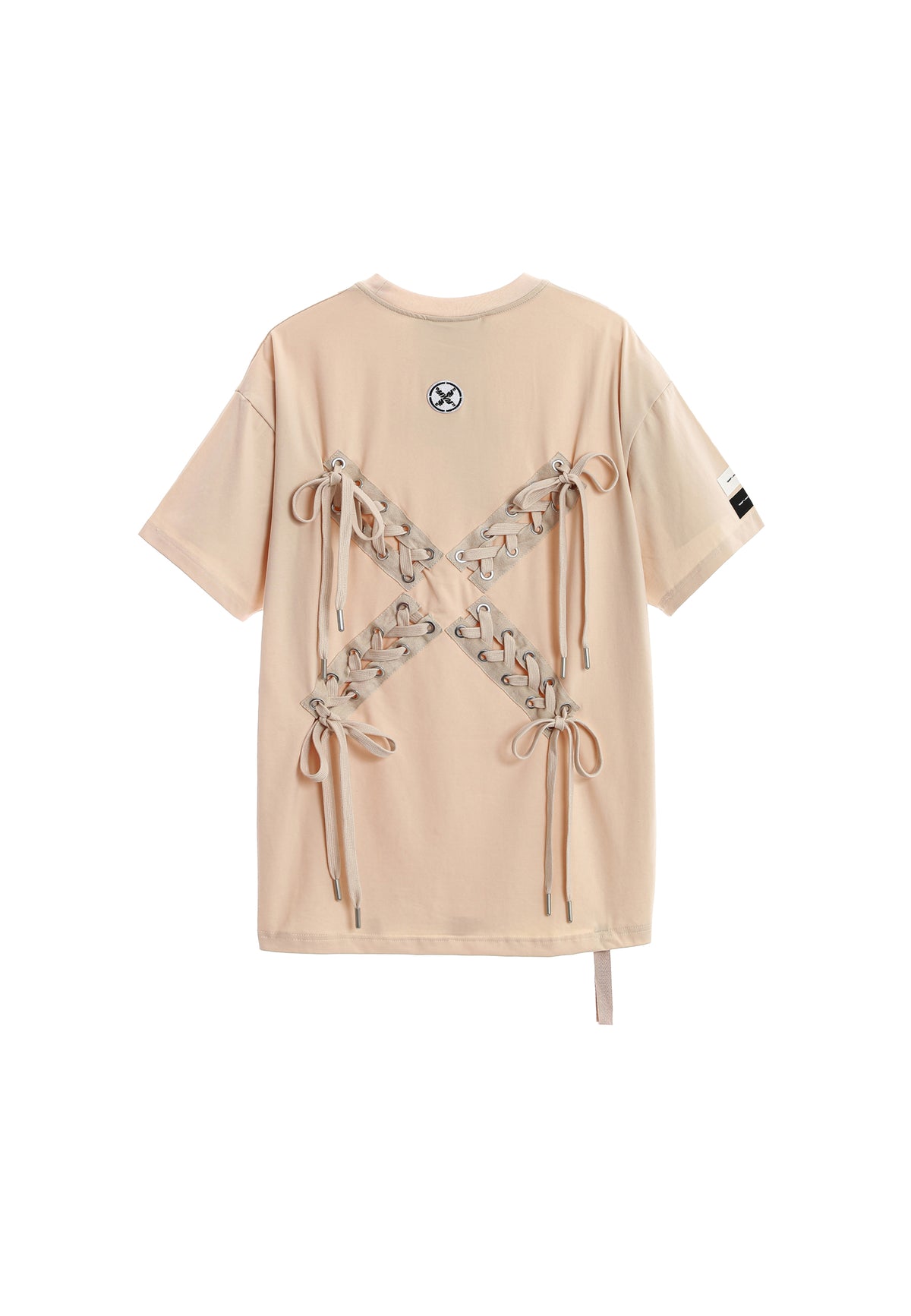 Camiseta con cordones en cruz | MWM