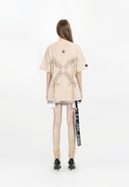 Camiseta con cordones en cruz | MWM