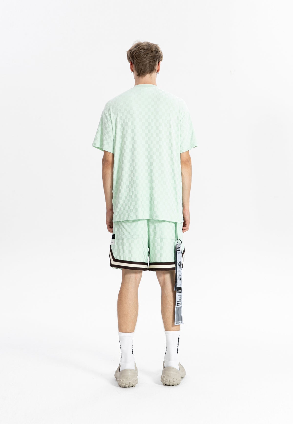 MWM SOFT FABRIC PLAID PRINT T-SHIRT