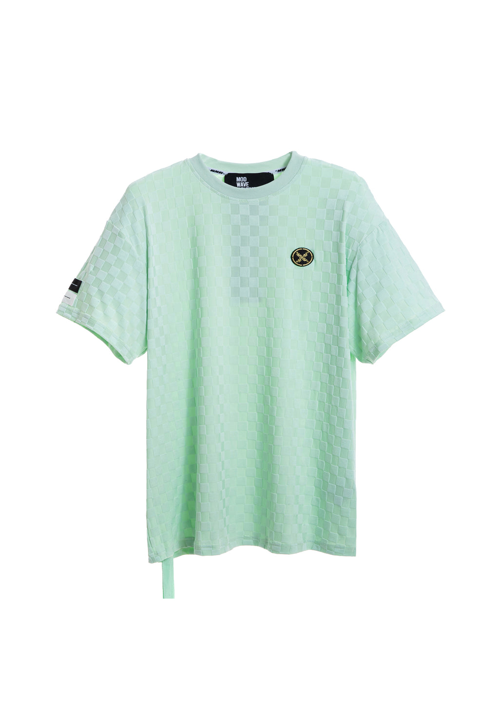 MWM SOFT FABRIC PLAID PRINT T-SHIRT