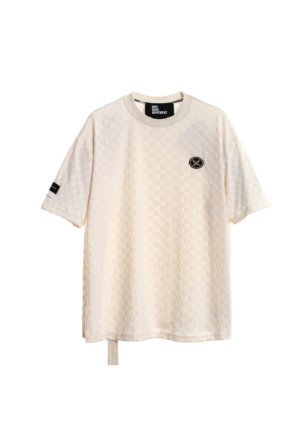 MWM SOFT FABRIC PLAID PRINT T-SHIRT