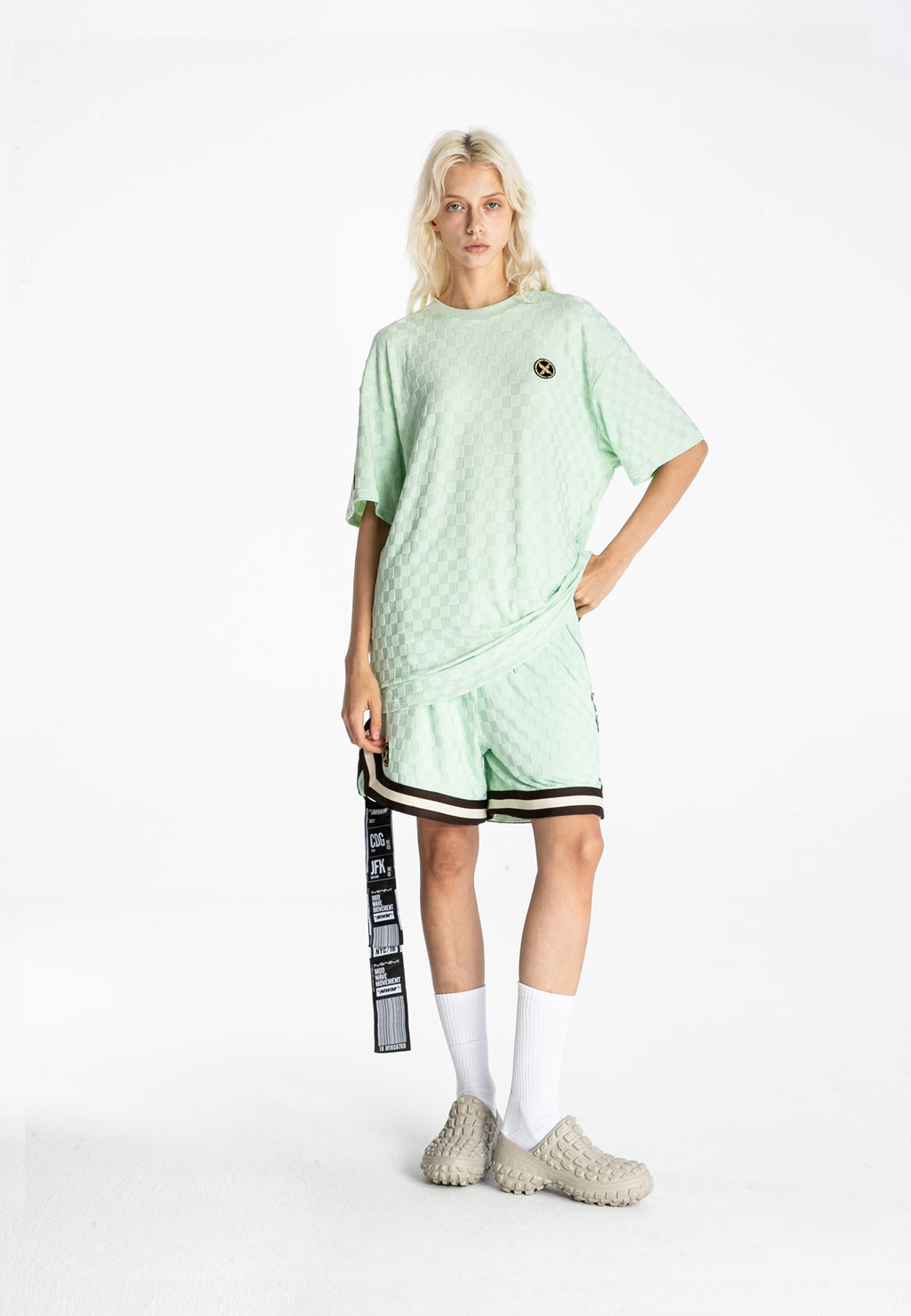 MWM SOFT FABRIC PLAID PRINT T-SHIRT