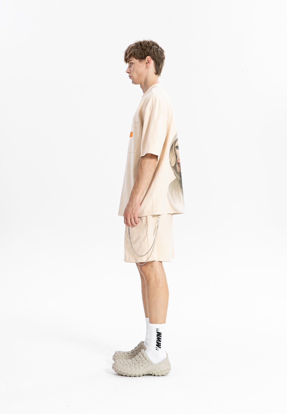 MWM BERMUDA SHORTS WITH CHAIN DETAIL