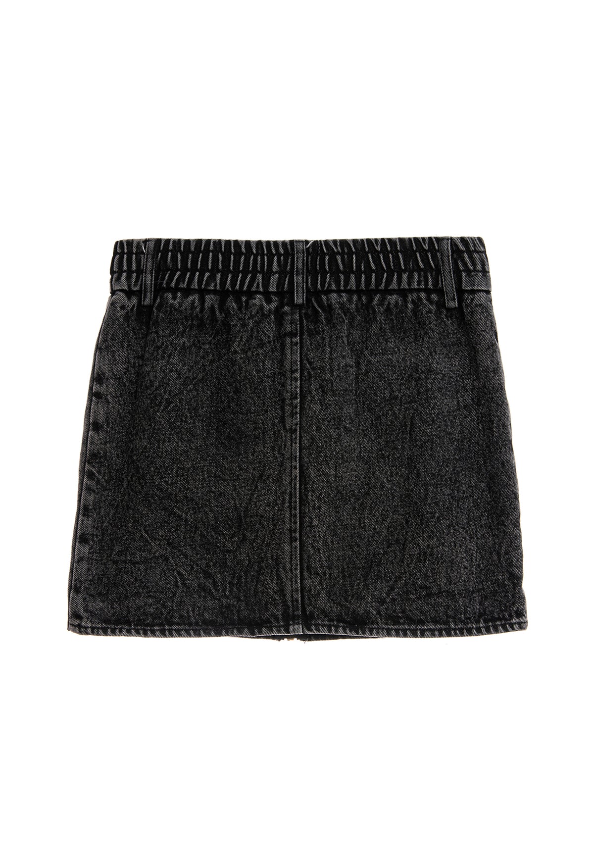 MWM DENIM MINI SKIRT WITH BUTTON DETAIL