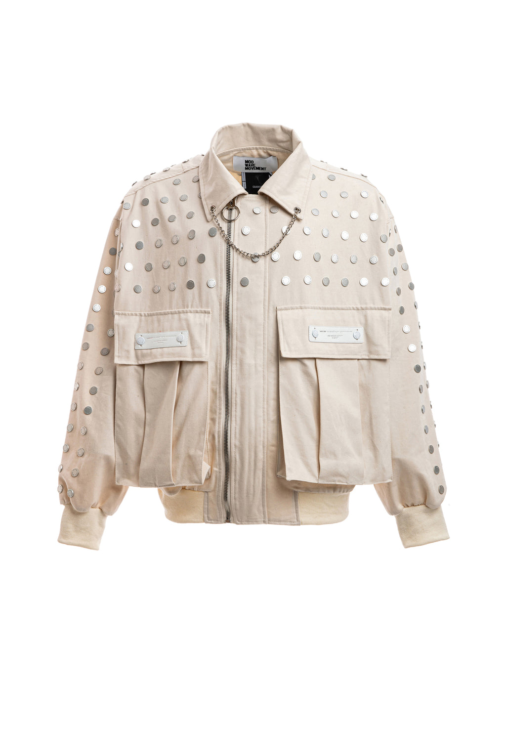 MWM OVERSIZE DENIM JACKET WITH BUTTON DETAIL