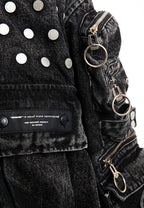 OVERSIZED DENIM JACKET MWM WITH BUTTON DETAIL