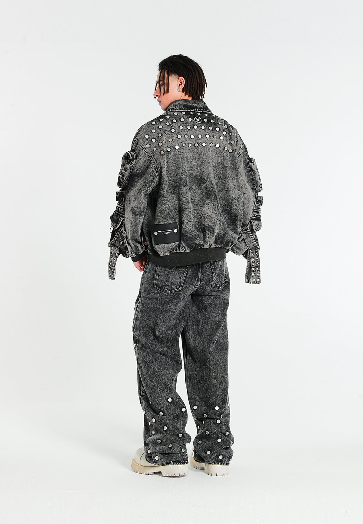 OVERSIZED DENIM JACKET MWM WITH BUTTON DETAIL