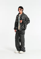 OVERSIZED DENIM JACKET MWM WITH BUTTON DETAIL