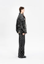 OVERSIZED DENIM JACKET MWM WITH BUTTON DETAIL