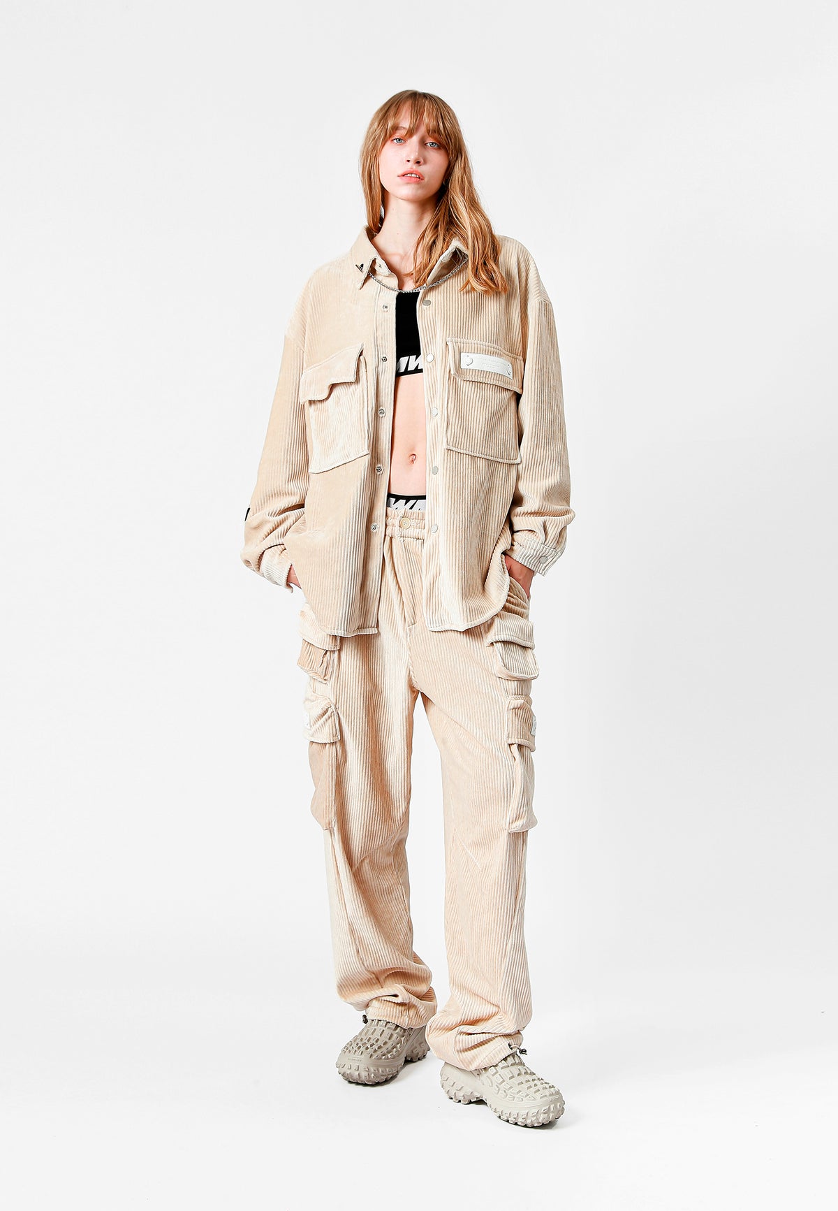 TEDDY OVERSHIRT WITH CHAIN