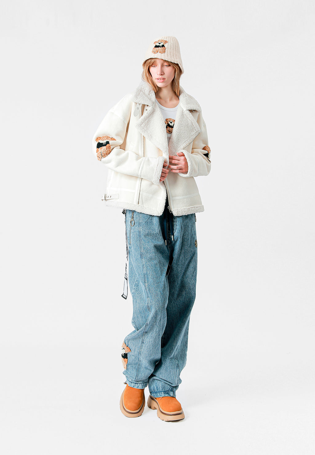 MIKE TEDDY FAUX SHEARLING JACKET