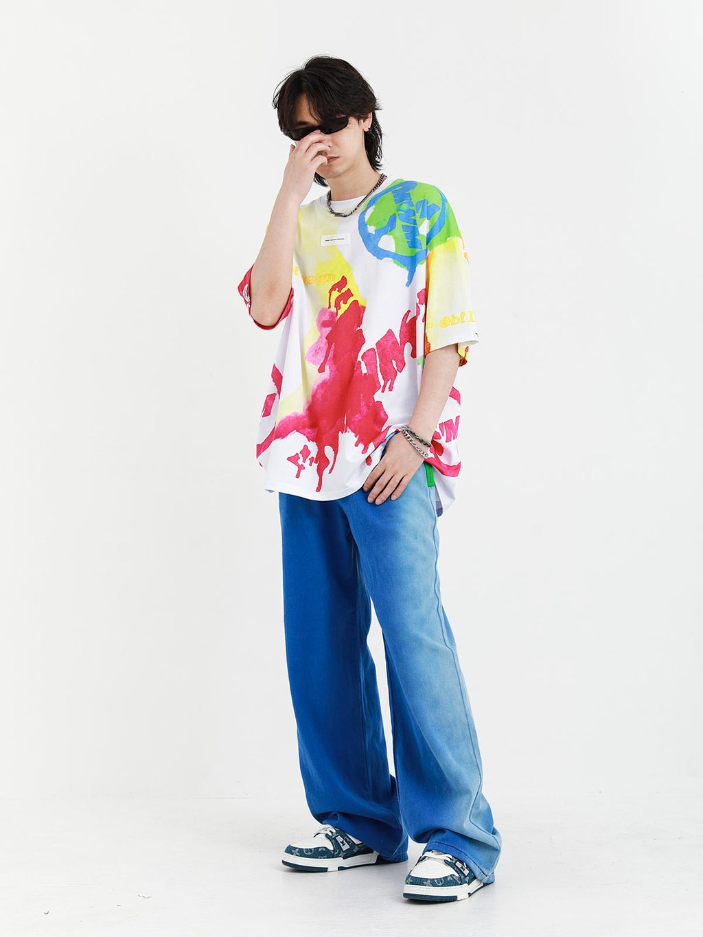MULTICOLORED TIE-DYE T-SHIRT