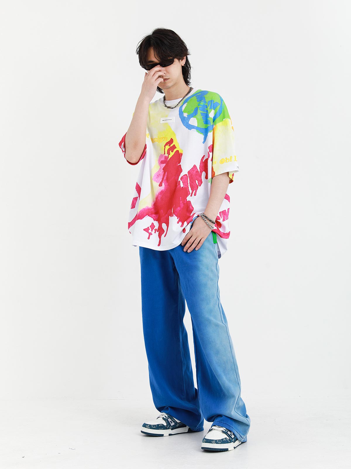 MULTICOLORED TIE-DYE T-SHIRT
