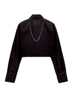CROPPED SHIRT WITH CHAIN