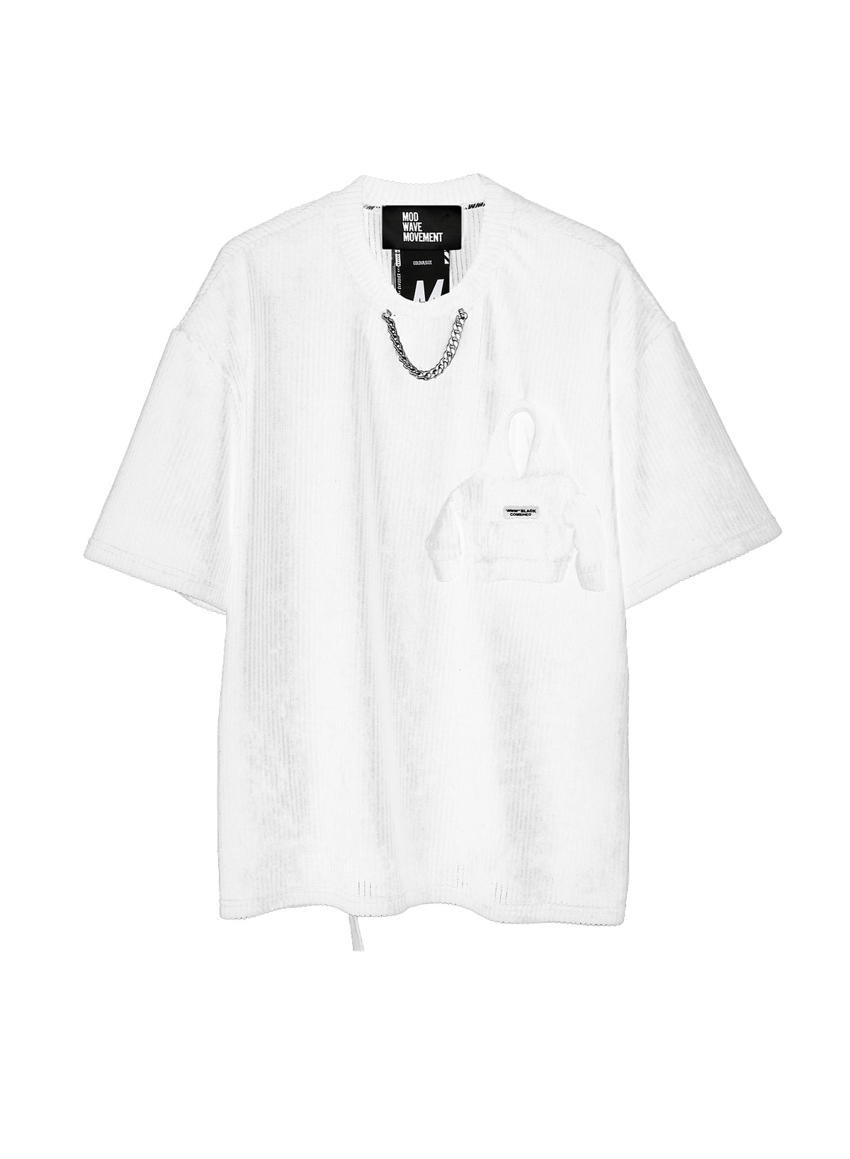 T-SHIRT WITH MINIATURE AND CHAIN