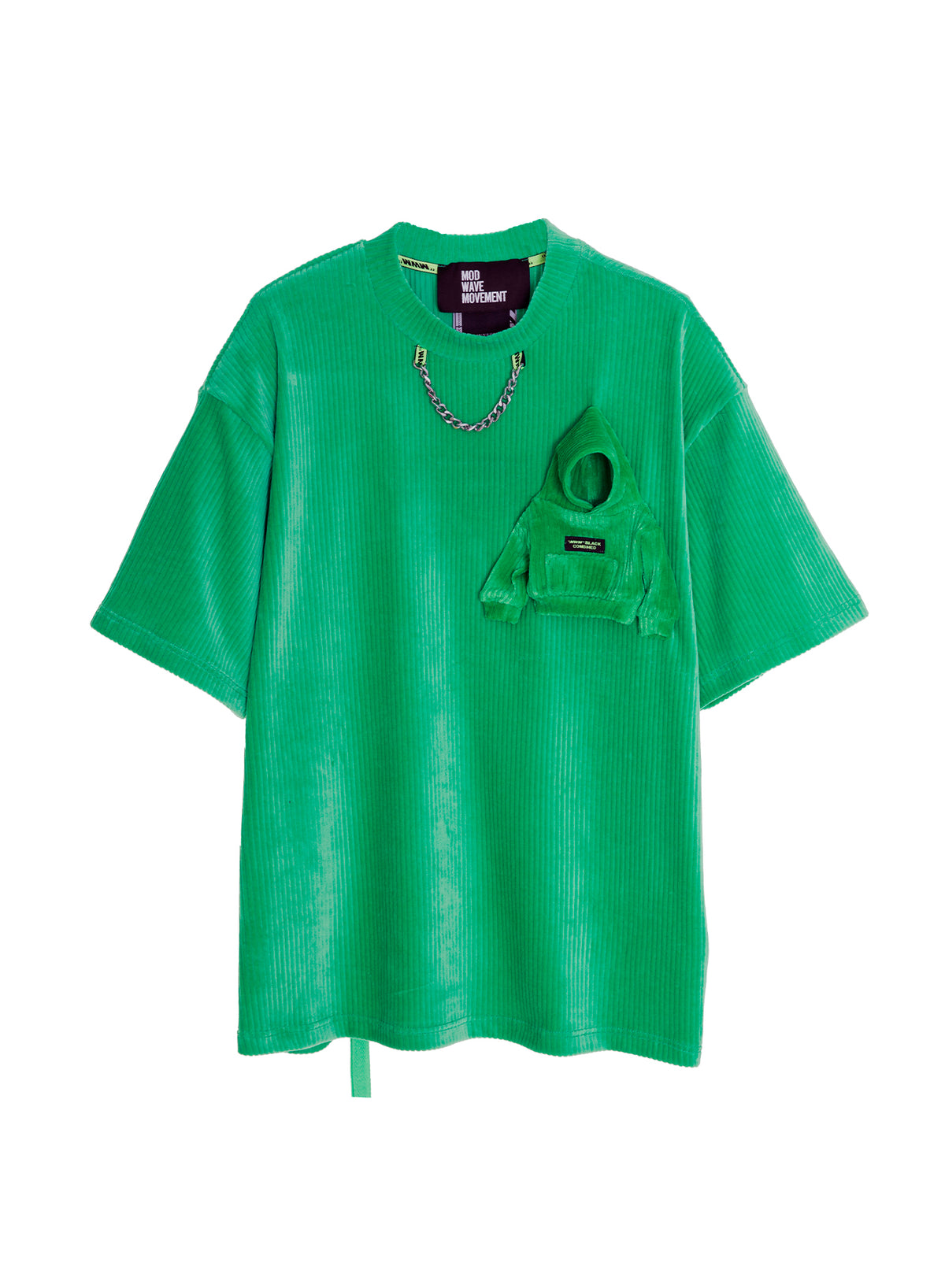 T-SHIRT WITH MINIATURE AND CHAIN