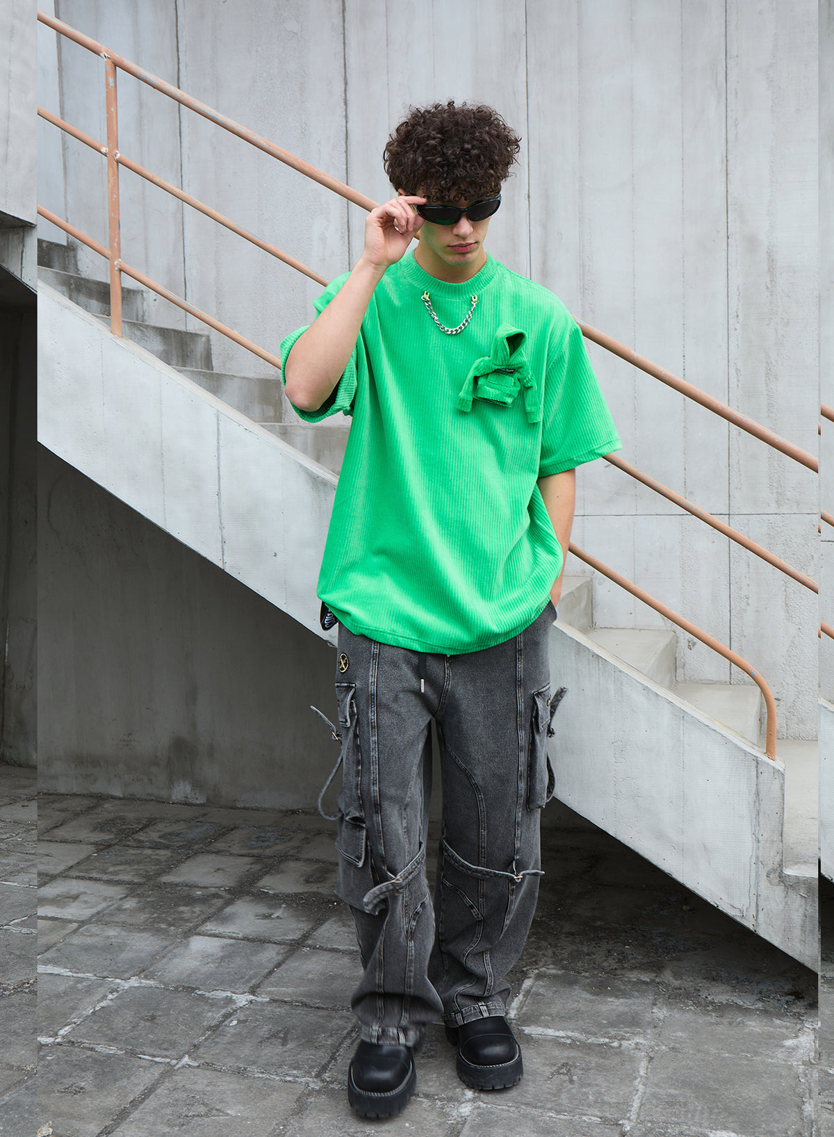 DENIM TROUSERS WITH POCKETS