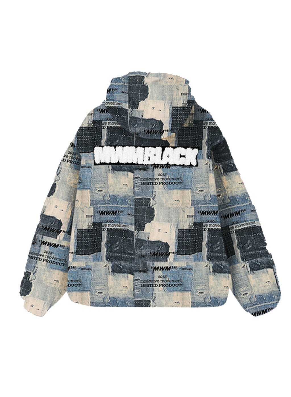 PATCHED COAT WITH HOOD