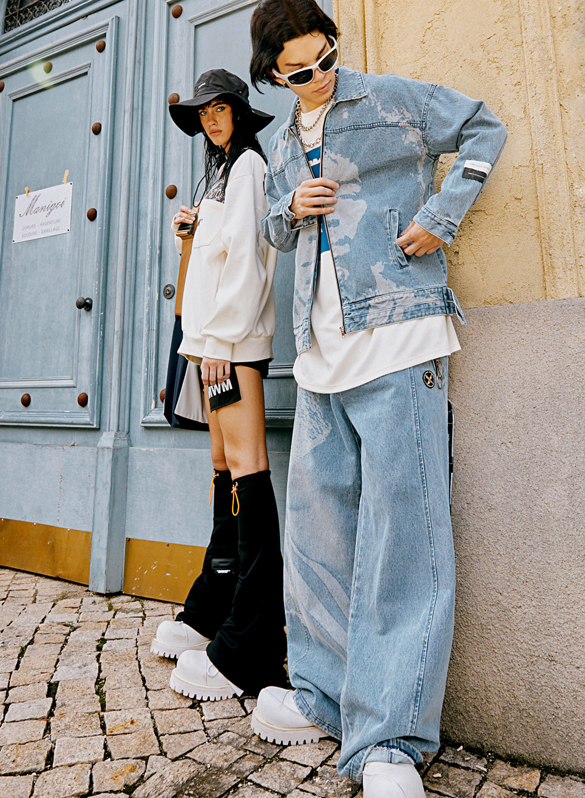 MWM PRINT DENIM JEANS