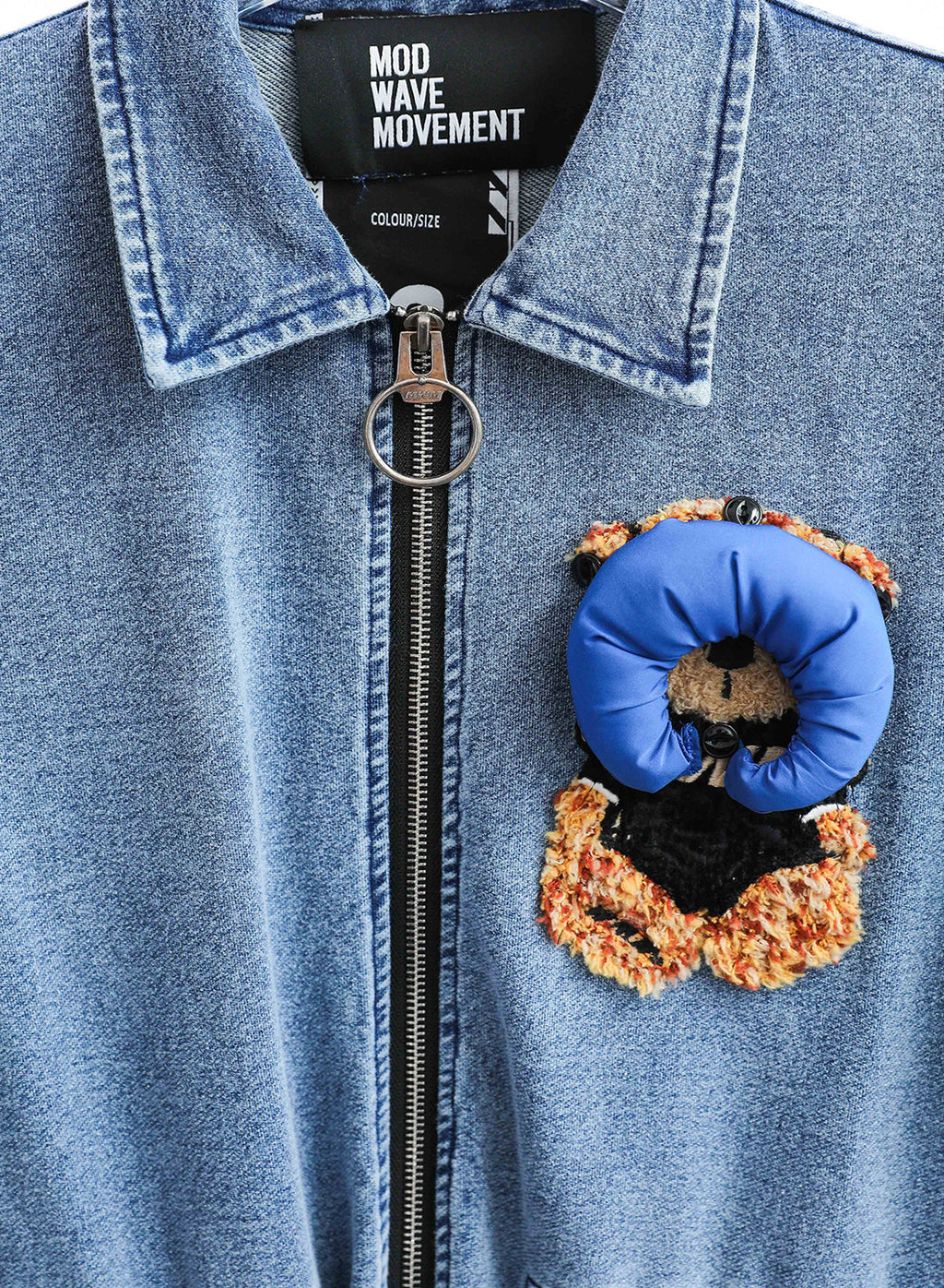 DENIM DRESS MWM TEDDY BEAR