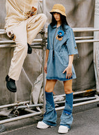 DENIM DRESS MWM TEDDY BEAR