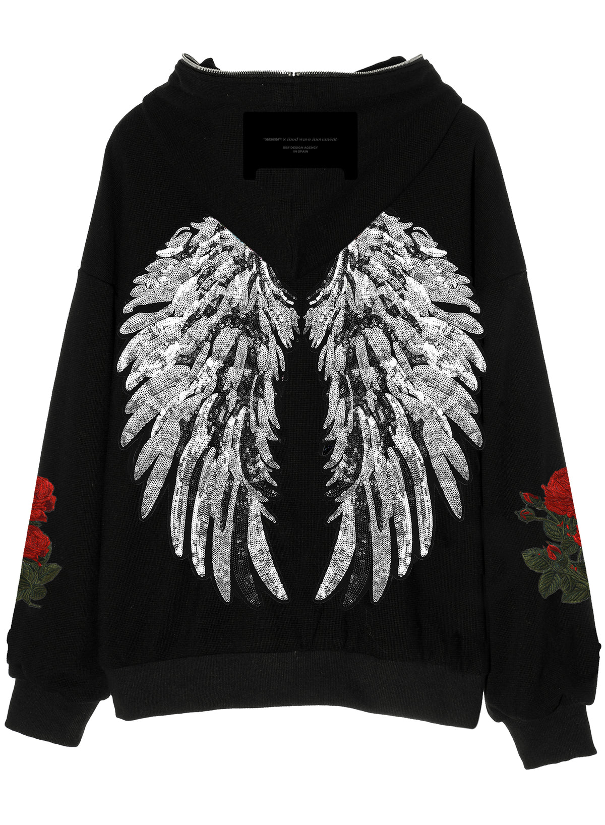 MWM WINGS&ROSES HOODIE