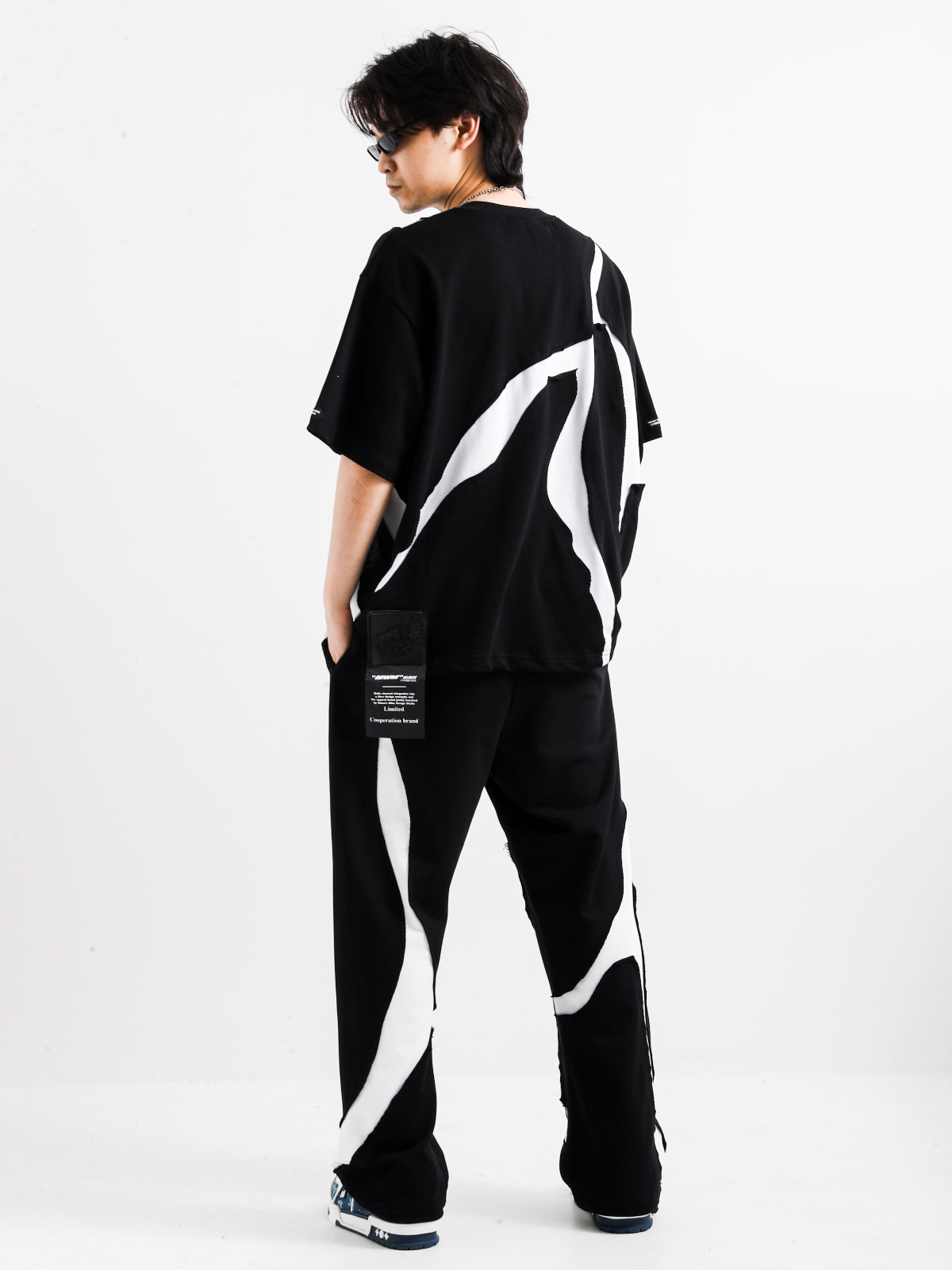 BLACK AND WHITE TROUSERS