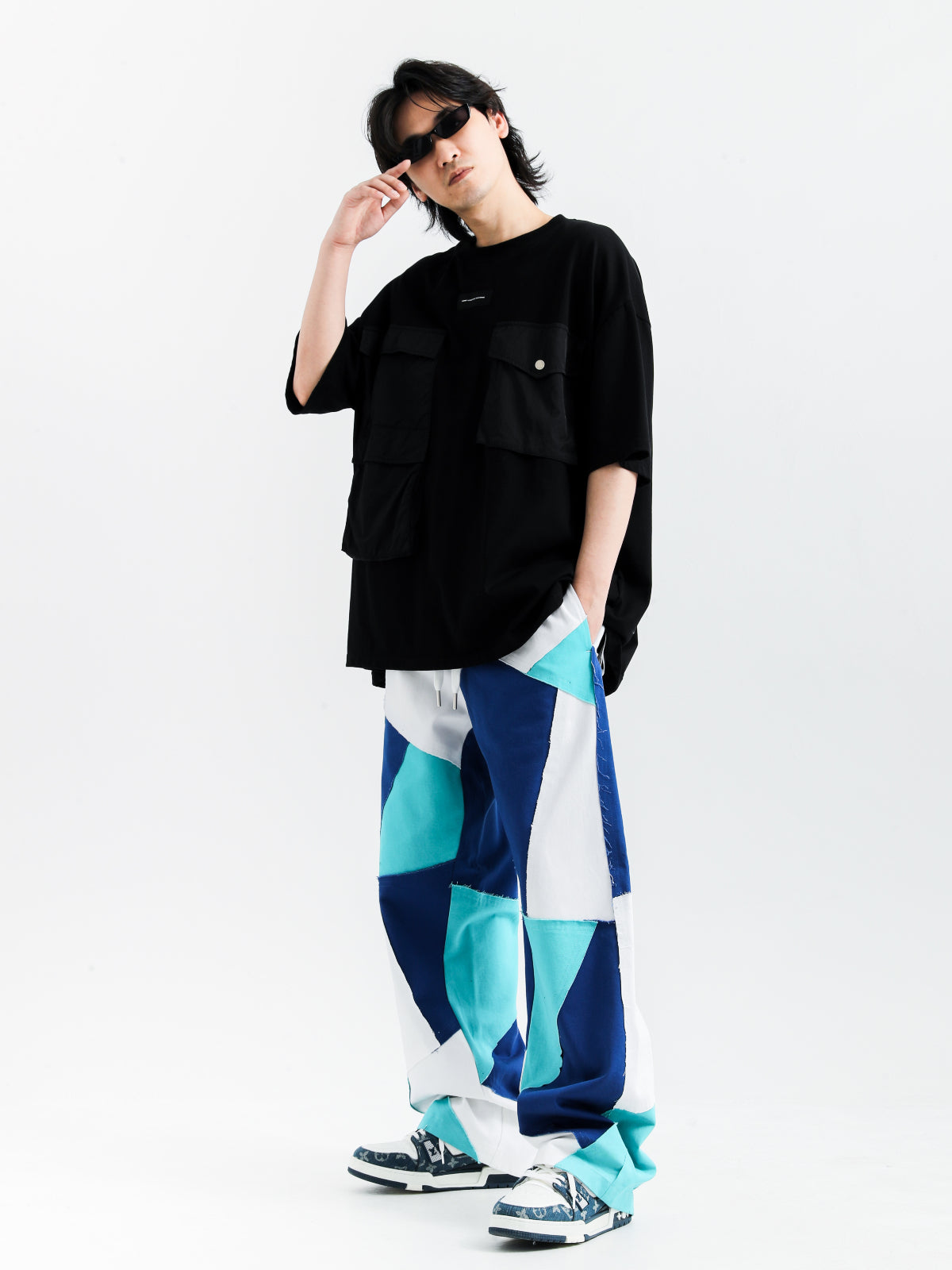 COLOR BLOCK TROUSERS