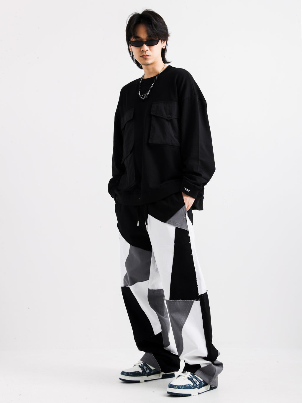 COLOR BLOCK TROUSERS