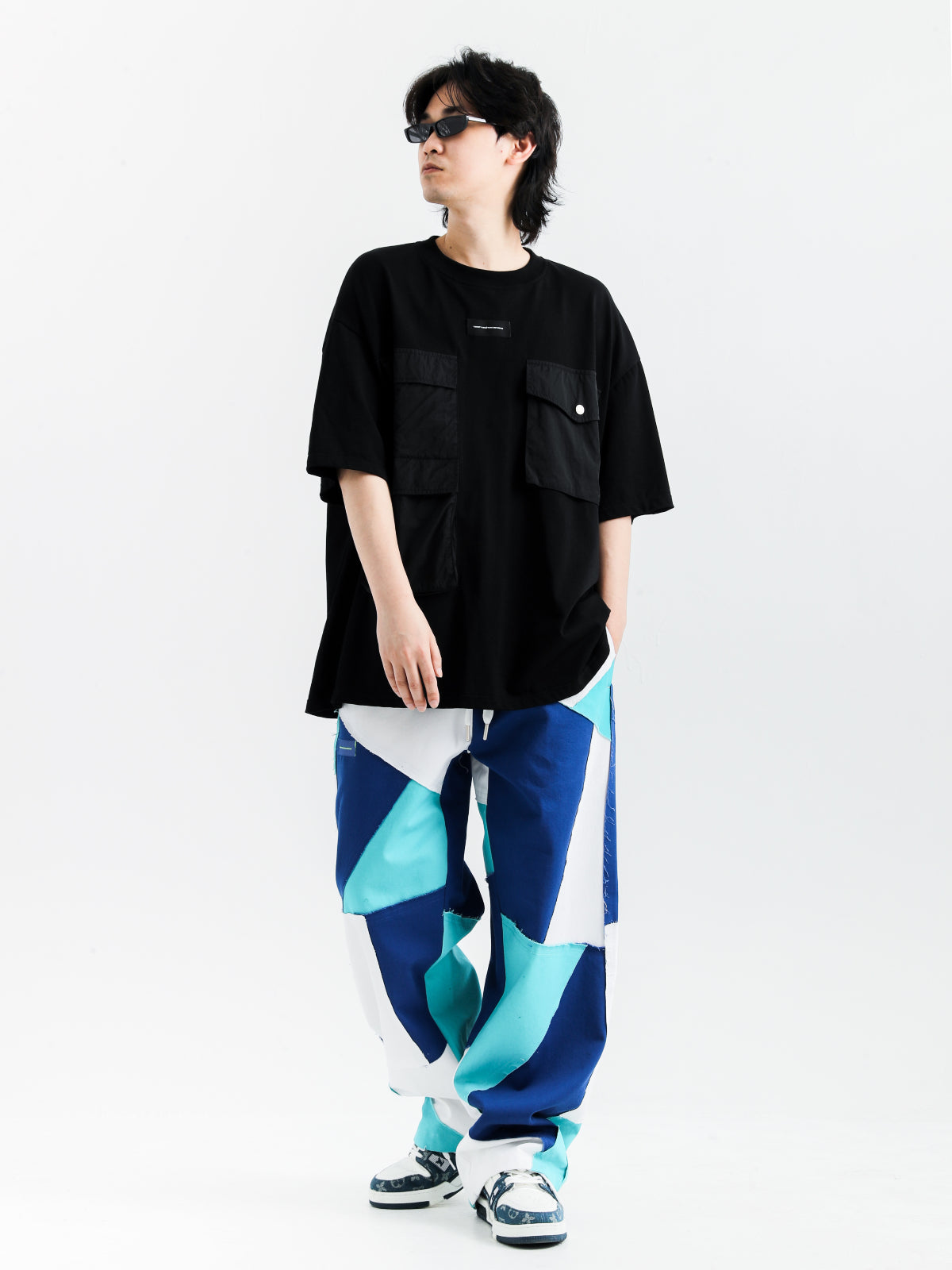 COLOR BLOCK TROUSERS