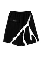BLACK AND WHITE BERMUDA SHORTS