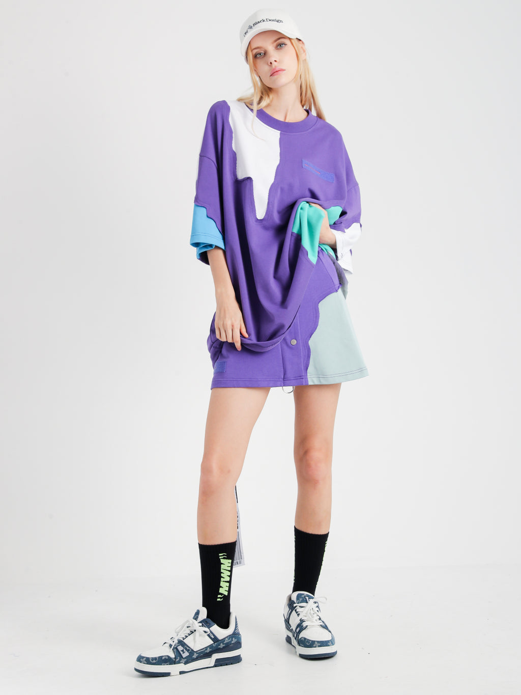COLOR BLOCK SKIRT