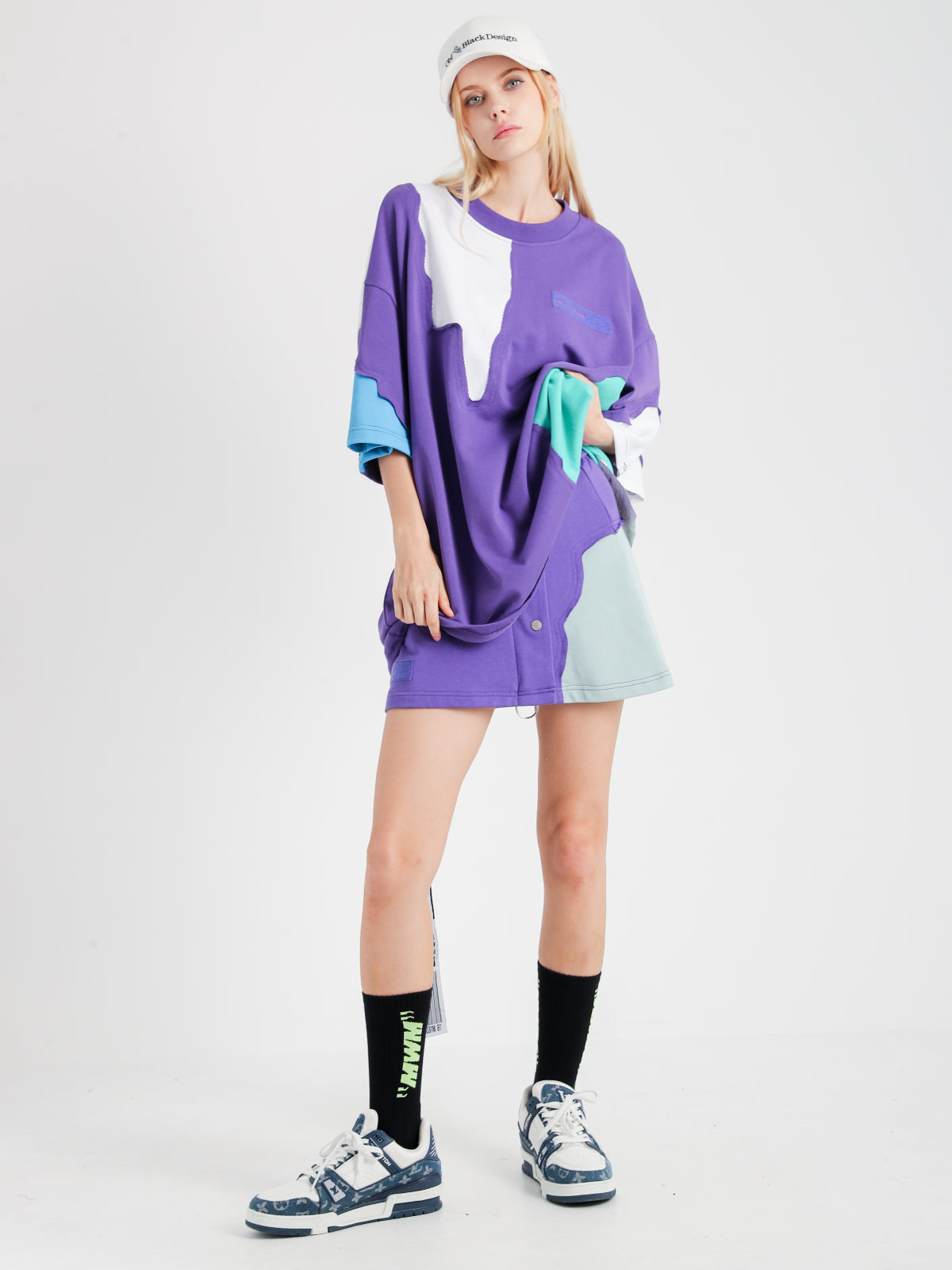 COLOR BLOCK SKIRT