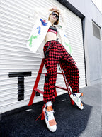 PLAID TROUSERS