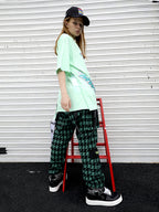 PLAID TROUSERS