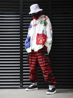 PLAID TROUSERS
