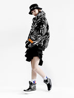ANIMAL PRINT PUFFER COAT