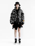 ANIMAL PRINT PUFFER COAT