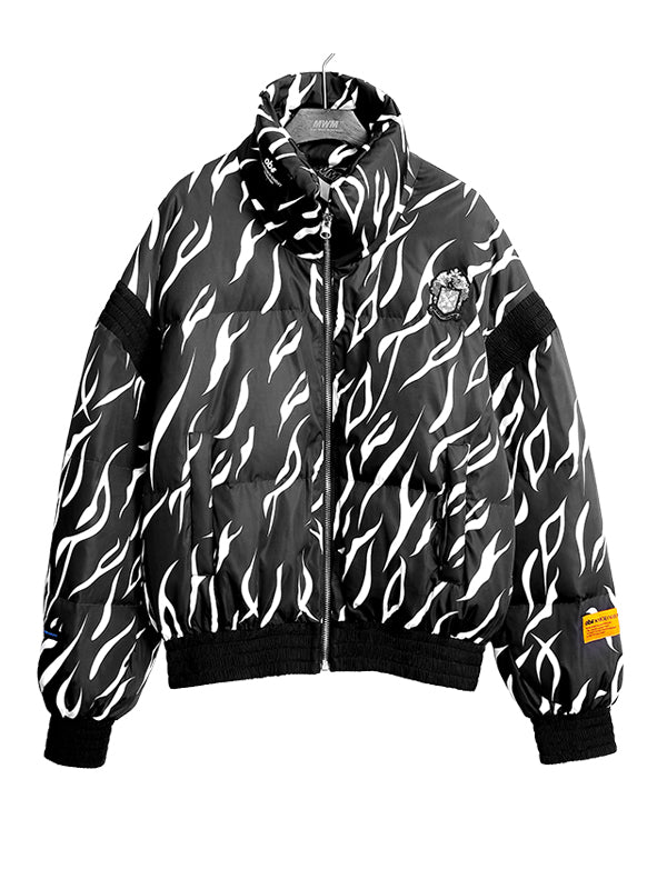 ANIMAL PRINT PUFFER COAT