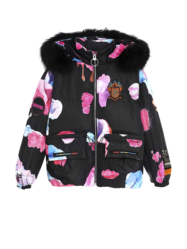 MULTI-COLORED PUFFER COAT