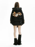 SUDADERA TEDDY CON CAPUCHA