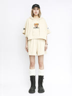 TEDDY CROPPED SWEATSHIRT
